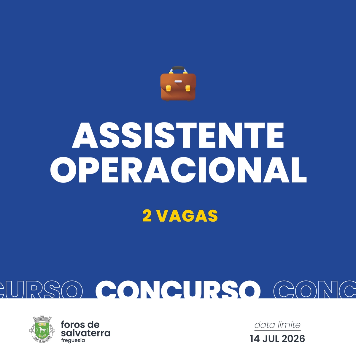 Assistente Operacional (duas vagas) - OE202606/1864