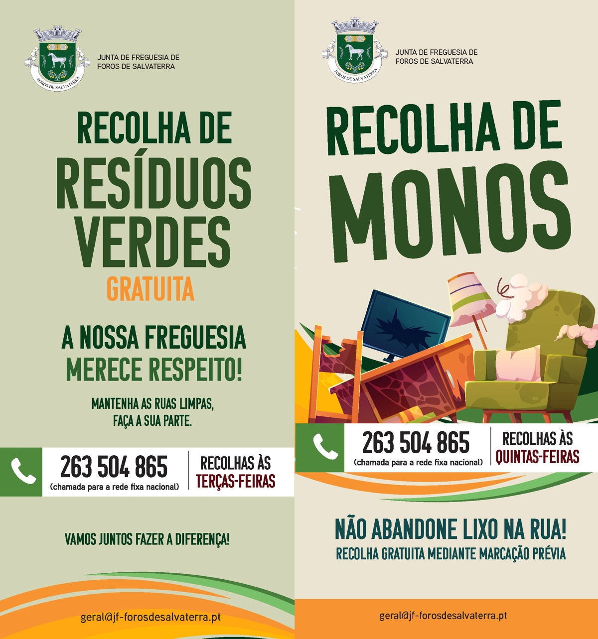 Recolha gratuita de monos e resíduos verdes